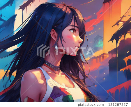 A beautiful woman clipart 121267257