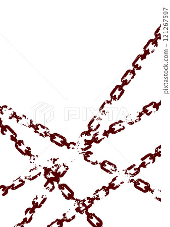 Red overlapping chains 121267597