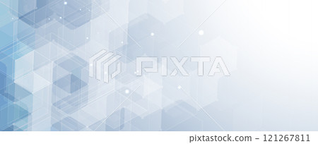 Geometric hexagon abstract science and technology background Geometric hexagon abstract science and technology background 121267811