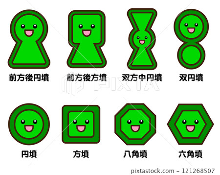 Various circular tomb illustrations set 4 121268507