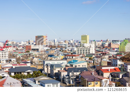 從山上看到的北海道釧路市的風景 121268635