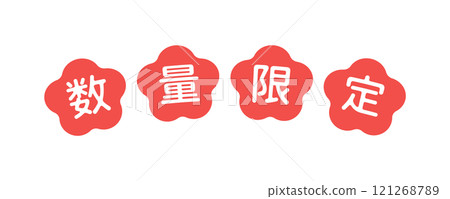 簡約可愛的限量文字素材-時尚現代日式設計的促銷POP 簡約可愛的限量文字素材-時尚現代日式設計的促銷POP 121268789