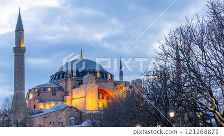 Hagia Sophia in Sultanahmet Square, Istanbul, Turkey, The Sultanahmet Square popular tourist attraction of Istanbul, Hagia Sophia or Ayasofya Mosque, Turkey. 121268871