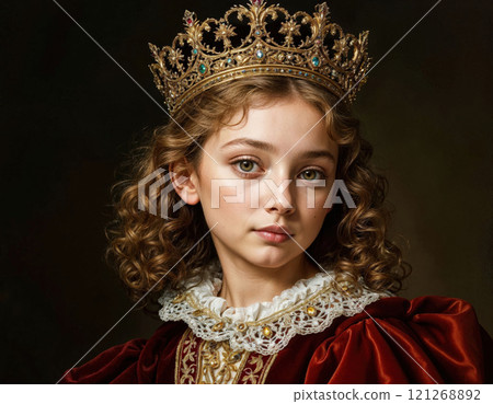 The golden-haired queen in red. 121268892