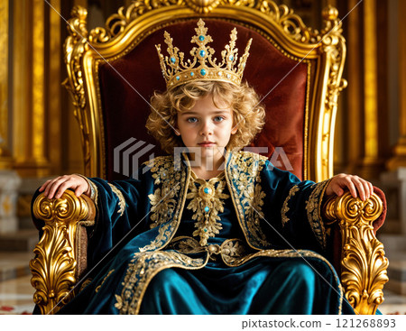 The young king on the throne. 121268893