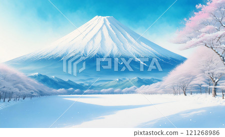 Fuji in winter 121268986