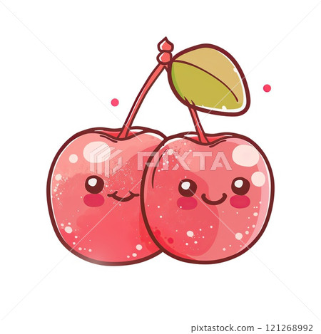 cherry, fruit, cartoon 121268992
