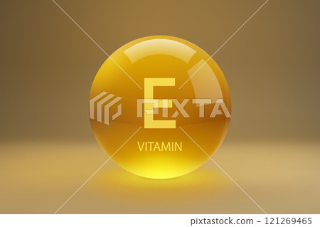 Vitamin E Glossy Capsule Illustration 121269465