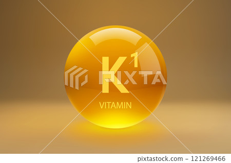 Vitamin K1 Glossy Capsule Illustration 121269466