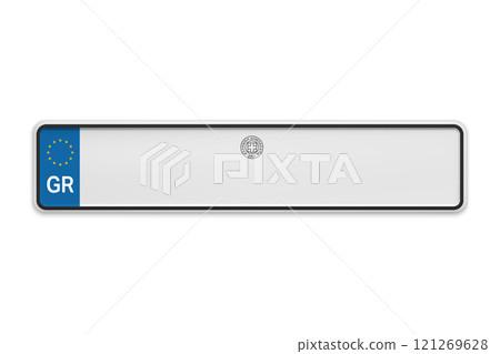 New Car number plate of Greece. Vehicle registration license New Car number plate of Greece. Vehicle registration license 121269628