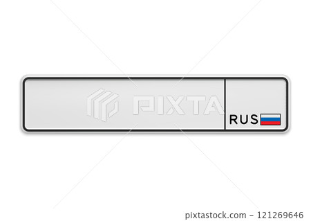 New Car number plate of Russia. Vehicle registration license 121269646