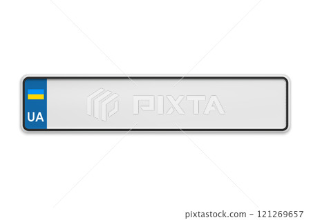 New Car number plate of Ukraine. Vehicle registration license New Car number plate of Ukraine. Vehicle registration license 121269657