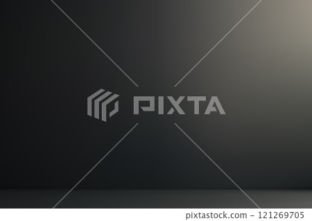 Dark Gradient Studio Room Background with Subtle Lighting 121269705