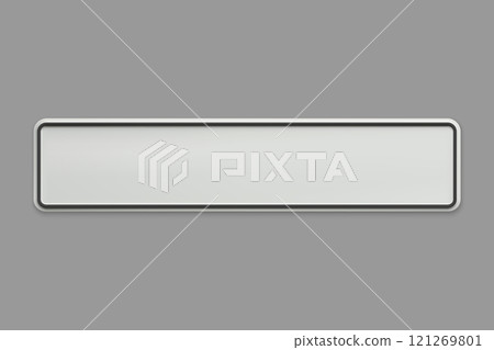 Blank Car number plate. Vehicle registration license template Blank Car number plate. Vehicle registration license template 121269801