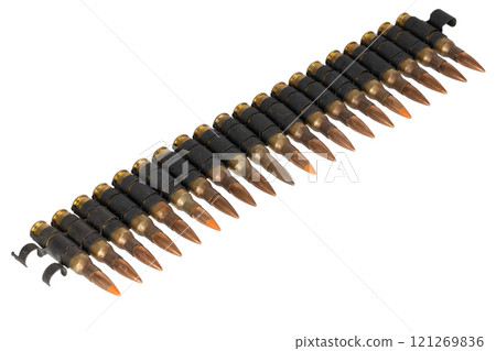 7.62 mm ammunition belt with cartridges 121269836