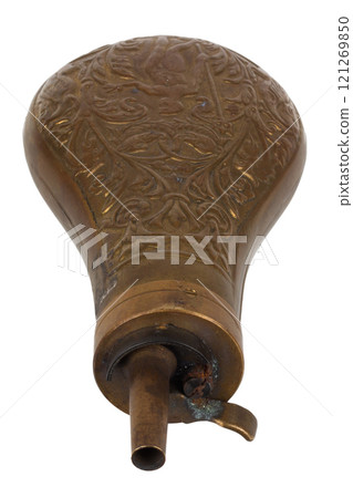 Old west gunpowder flask. Old west gunpowder flask. 121269850