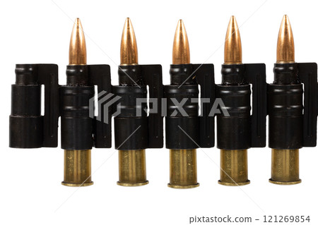 Machine Gun Ammo Belt with Ammunition Machine Gun Ammo Belt with Ammunition 121269854