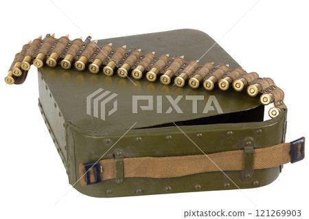 Machine Gun Ammo Belt with Ammunition 121269903