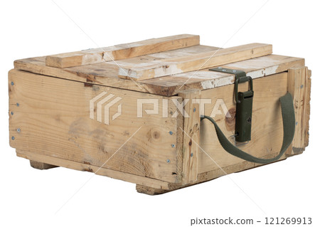 Ammunition crate isolated on white Ammunition crate isolated on white 121269913