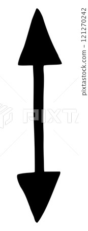 Hand painted arrow drawn with ink brush Hand painted arrow drawn with ink brush 121270242