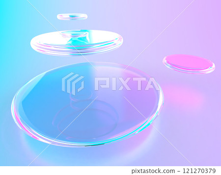 3D illustration of a transparent liquid illuminated by fantastic light 3D illustration of a transparent liquid illuminated by fantastic light 121270379