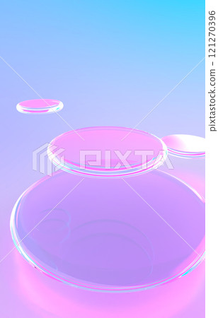 夢幻般的光線照亮的透明液體的 3D 插圖 夢幻般的光線照亮的透明液體的 3D 插圖 121270396