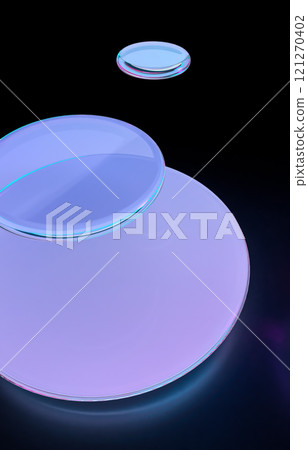 3D illustration of a transparent liquid illuminated by fantastic light 3D illustration of a transparent liquid illuminated by fantastic light 121270402