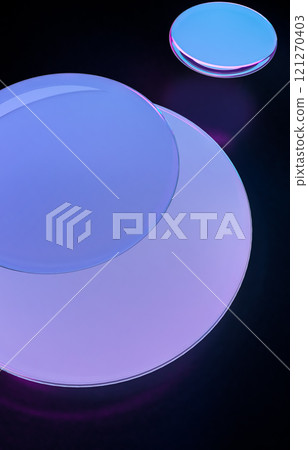 3D illustration of a transparent liquid illuminated by fantastic light 121270403