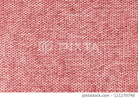 Mixed white and red color melange knitted fabric, cashmere wool cloth texture 121270748