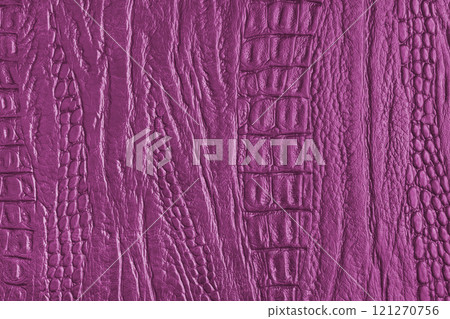 Crocodile genuine leather texture macro, pink leatherette with metallic, pearlescent effect Crocodile genuine leather texture macro, pink leatherette with metallic, pearlescent effect 121270756