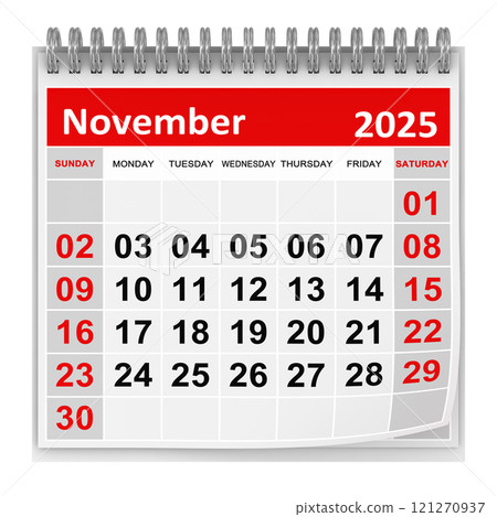 Calendar - November 2025 121270937