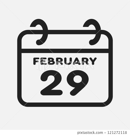 Icon page calendar day - 29 February 121272118