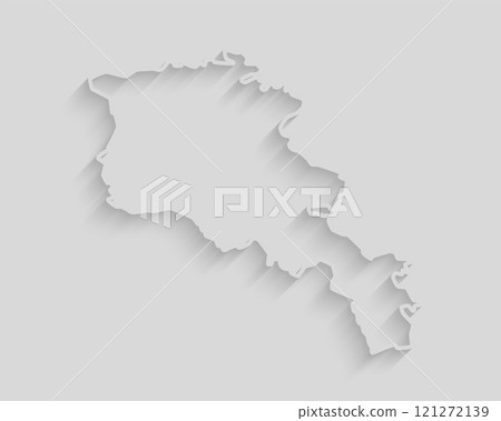 Vector map Armenia, abstract inner shadow 121272139