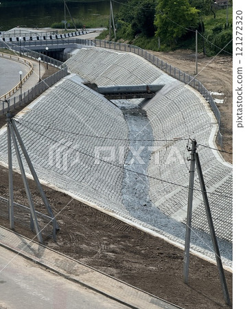 Modern Drainage System with Stone Embankments 121272320