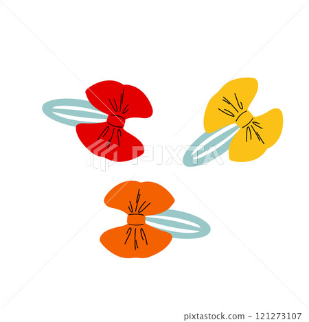 Hair clips with bows. Hairstyle accessories. Hair clips with bows. Hairstyle accessories. 121273107