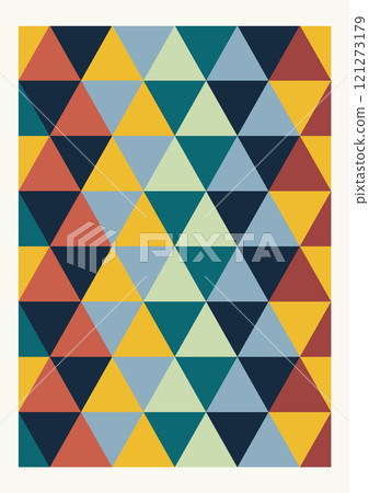 Vintage retro bauhaus design. Minimalist poster flat geometric textured art. Colorful design for poster Vintage retro bauhaus design. Minimalist poster flat geometric textured art. Colorful design for poster 121273179