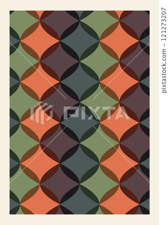 Vector abstract colorful geometric rectangle shapes poster. Colorful aesthetic cubism art style Vector abstract colorful geometric rectangle shapes poster. Colorful aesthetic cubism art style 121273207