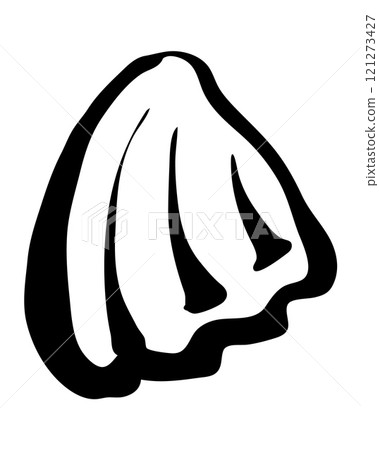 Sea shell hand painted with brush stroke 121273427