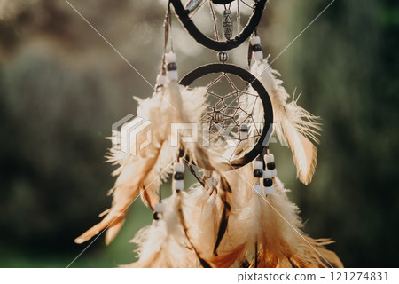 Dreamcatcher, american native spiritual bohemian mascot 121274831