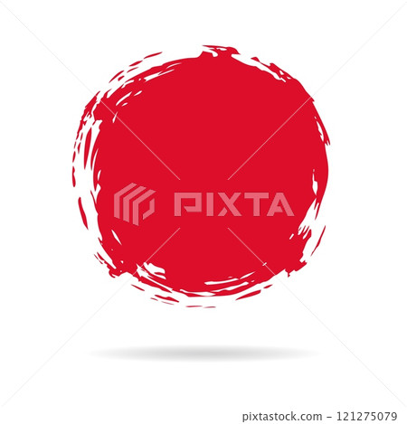 Hand painted ink circle isolated on white background Hand painted ink circle isolated on white background 121275079