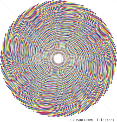 Colorful spiral, swirl, twirl element. Helix, volute and vortex icon, Colorful abstract concentric and radial lines. Spiral, swirl, twirl element 121275224