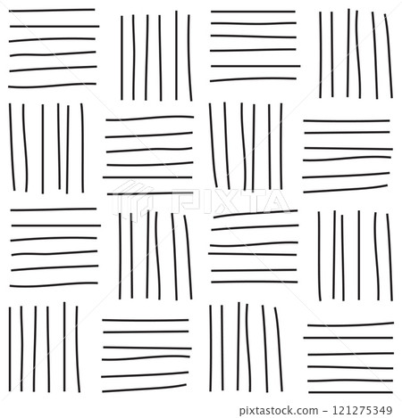 Seamless random hand drawn scribble minimalistic pattern 121275349