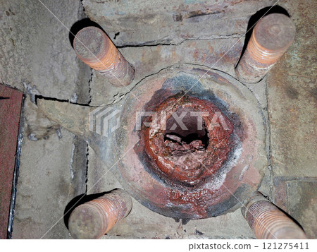 Inspection of Cast Iron Steam Boiler Economizer With Sediment-Clogged Pipes in an Industrial Setting Inspection of Cast Iron Steam Boiler Economizer With Sediment-Clogged Pipes in an Industrial Setting 121275411