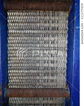 Side View of a Plate Heat Exchanger Assembly Showing Components of Heat Transfer Technology Side View of a Plate Heat Exchanger Assembly Showing Components of Heat Transfer Technology 121275429