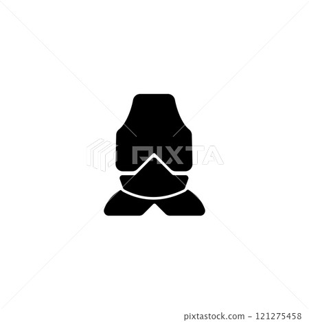 Black chest armor icon for medieval defense and chivalry. Black chest armor icon for medieval defense and chivalry. 121275458