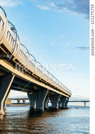 bridge over water, expressway against the sky 121275759
