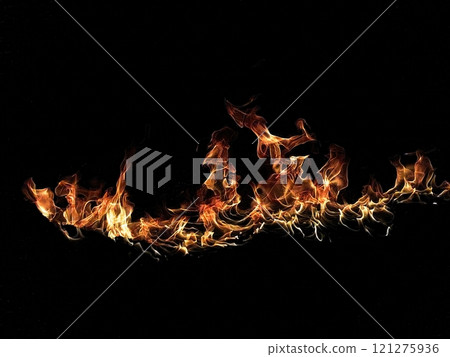 Dynamic Abstract Background Featuring Vibrant Flames Against a Dark Backdrop Dynamic Abstract Background Featuring Vibrant Flames Against a Dark Backdrop 121275936