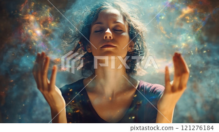 A Photorealistic Image Of A Reiki Healing Session 121276184