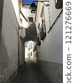 Arched architecture in Portugal, narrow streets with arches 121276669