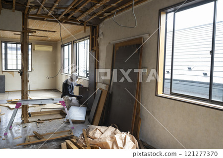 Demolition site waste 121277370